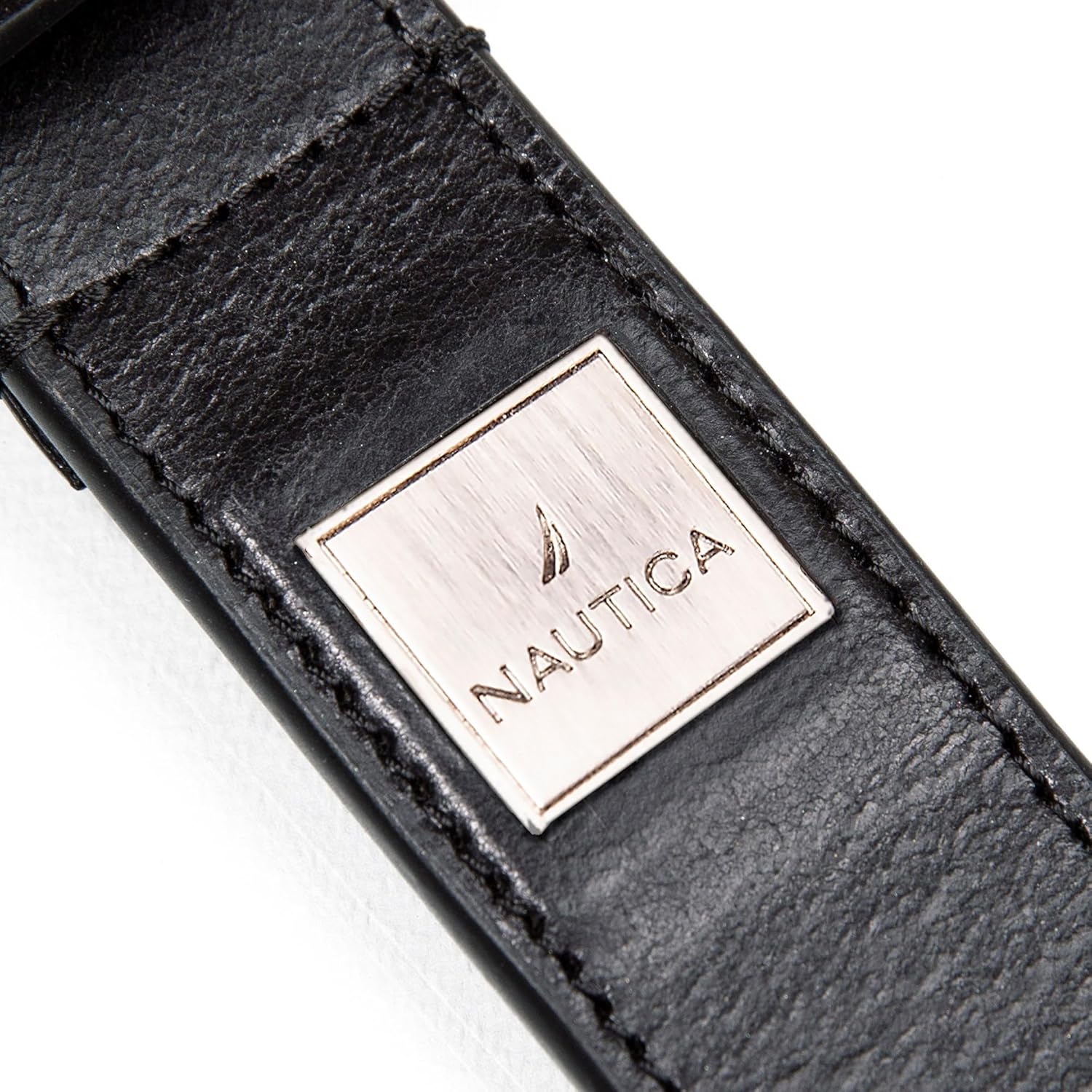 Nautica Men's Casual Leather Belt | Everyday | Classic | Pants | Jeans | Khakis | Chinos | Metal Buckle - Image 3