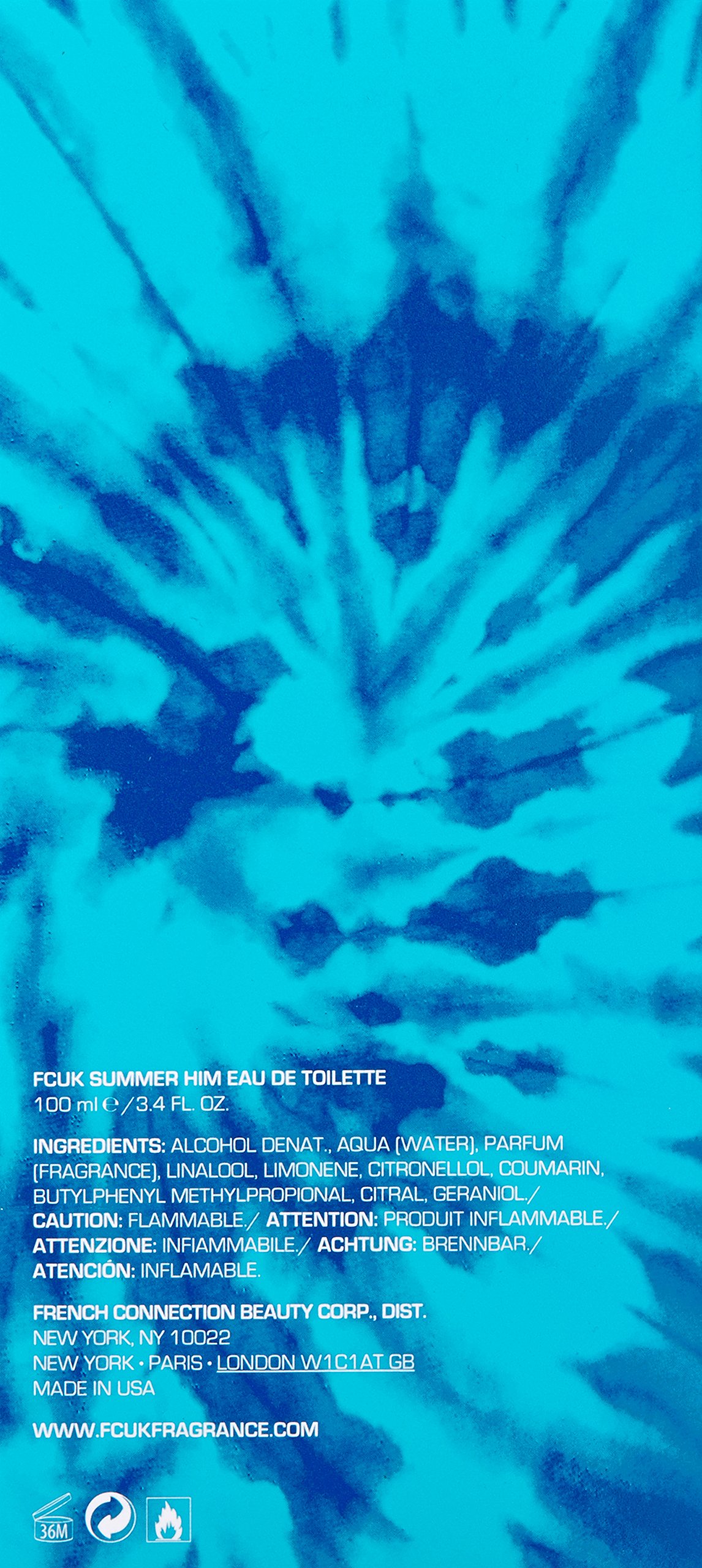 FCUK, Woda toaletowa męska Summer, 100 ml