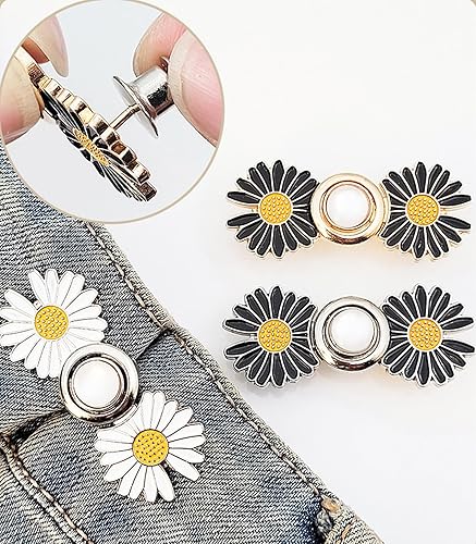 Miniatura 4 de Juego de 8 tensores de cintura para pantalones, juego de hebilla de cintura con botón de jean ajustable, no requiere costura, ajuste perfecto para