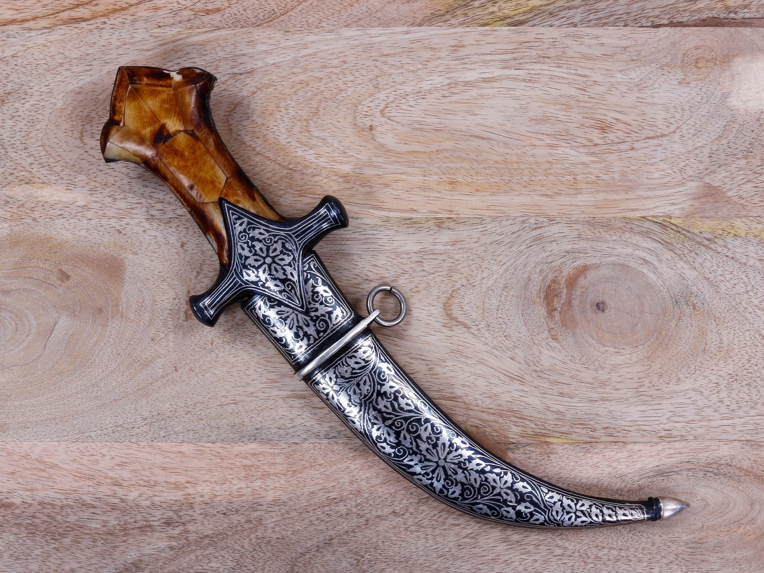 CraftVatika Vintage Damascened Dagger Mughal Indo Persian Antique Knife