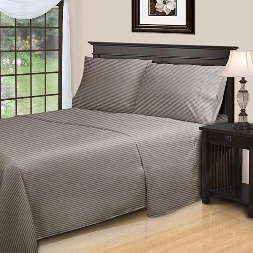 Miniatura 21 de Superior Juego de sábanas de algodón egipcio de 4 piezas, 1000 hilos, diseño moderno, sábanas sostenibles, básicos de lujo, sólidas, sábana bajera A