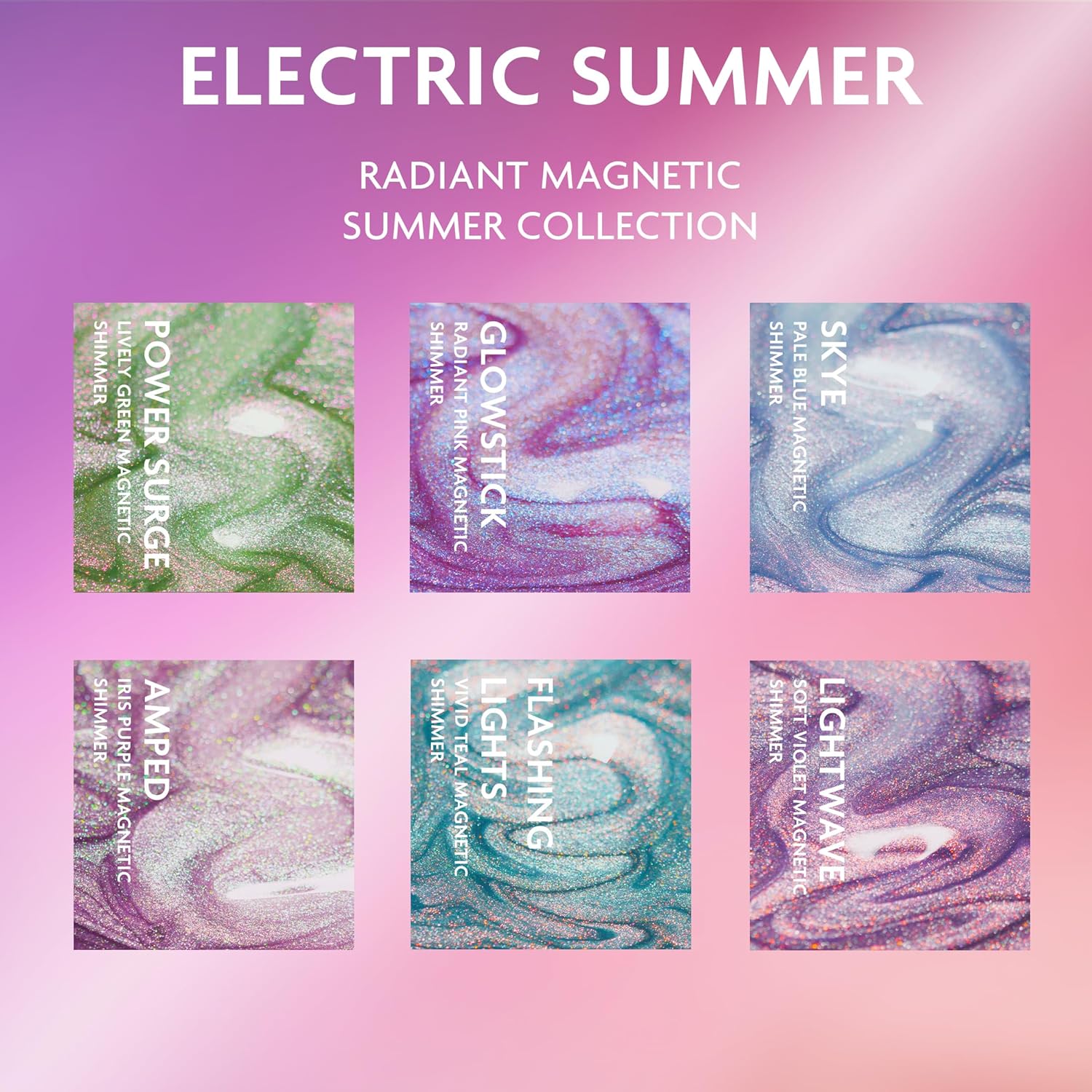 ILNP Electric Summer Collection - Radiant Summer Magnetic Nail Polish Collection