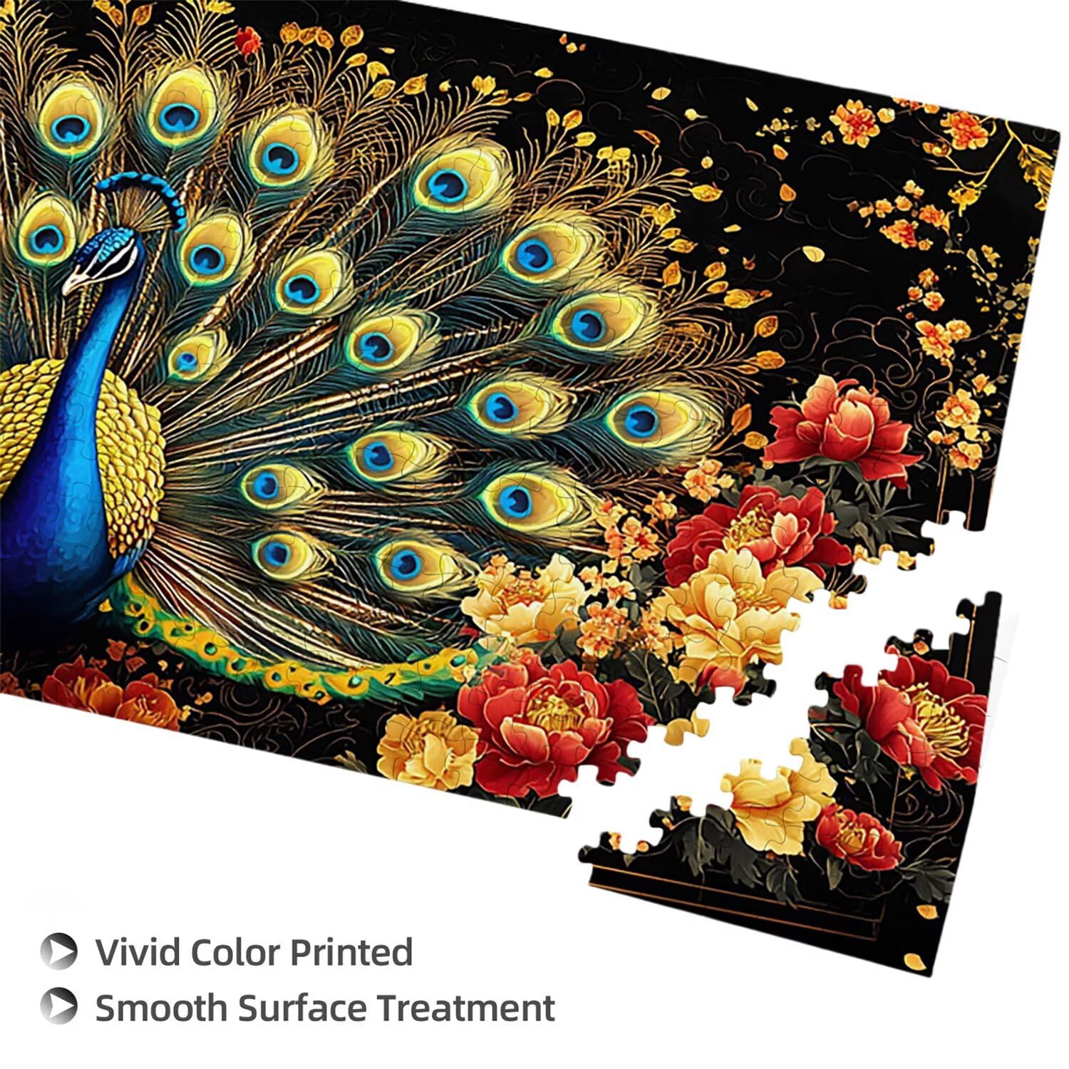 Puzzle dla dorosłych 1692 elementy, Peonia Paw Puzzle, trudne, wymagające, puzzle idealnie pasują, napis na plecach, prezent dla seniorów (179x31cm) v-611
