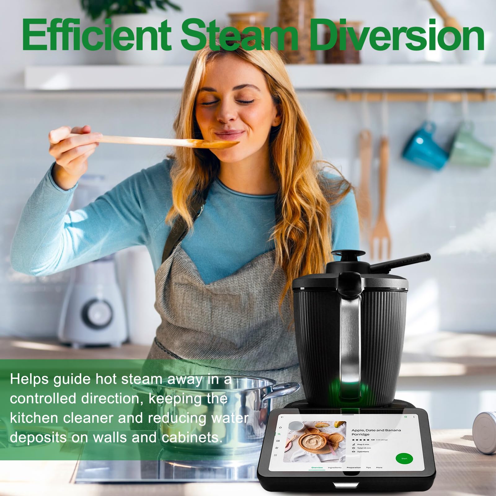 Convertitore di vapore per Bimby TM7 – Testa di vapore con protezione troppopieno, Vorwerk Bimby TM7 Accessori per la protezione dei mobili e protezione della cappa aspirante