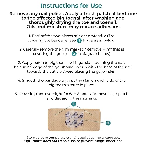 Miniatura 6 de Opti-Nail Parches de renovación de uñas fúngicas - 21 parches, el tratamiento nocturno mejora la apariencia de las uñas mientras duermes