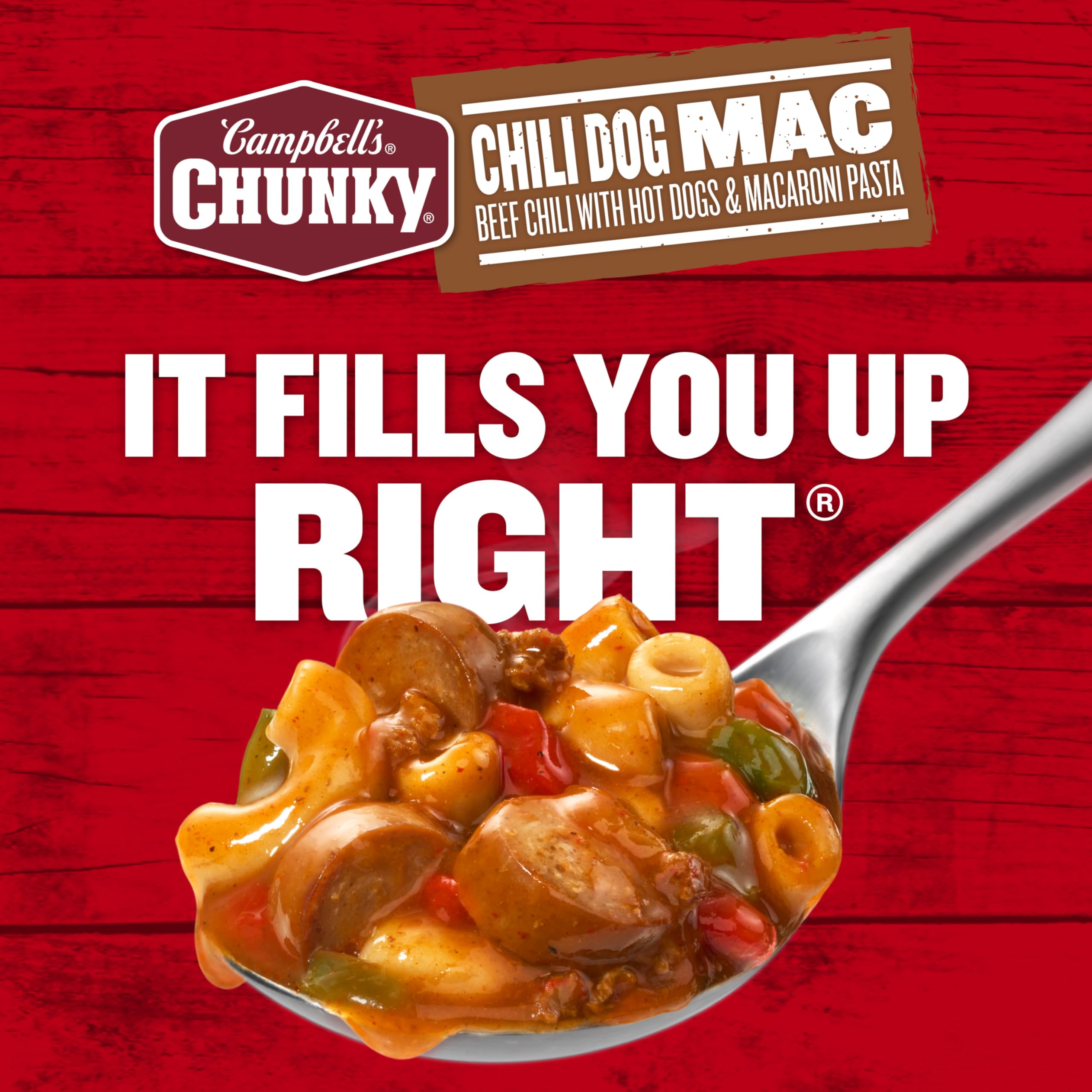 Campbells Chunky Chili Dog Mac Soup 18 8 oz Can — view 5