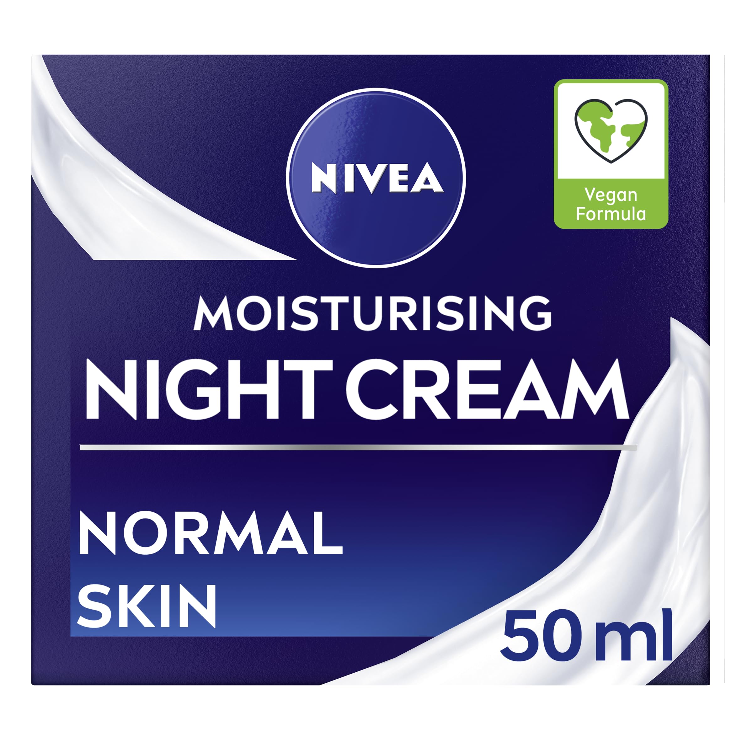 NIVEA Moisturising Night Cream (50ml), 24 Hour Overnight Moisturising Cream for Normal Skin, With Pro Vitamin B5 and Vitamin E for Enhanced Skin Care at Night