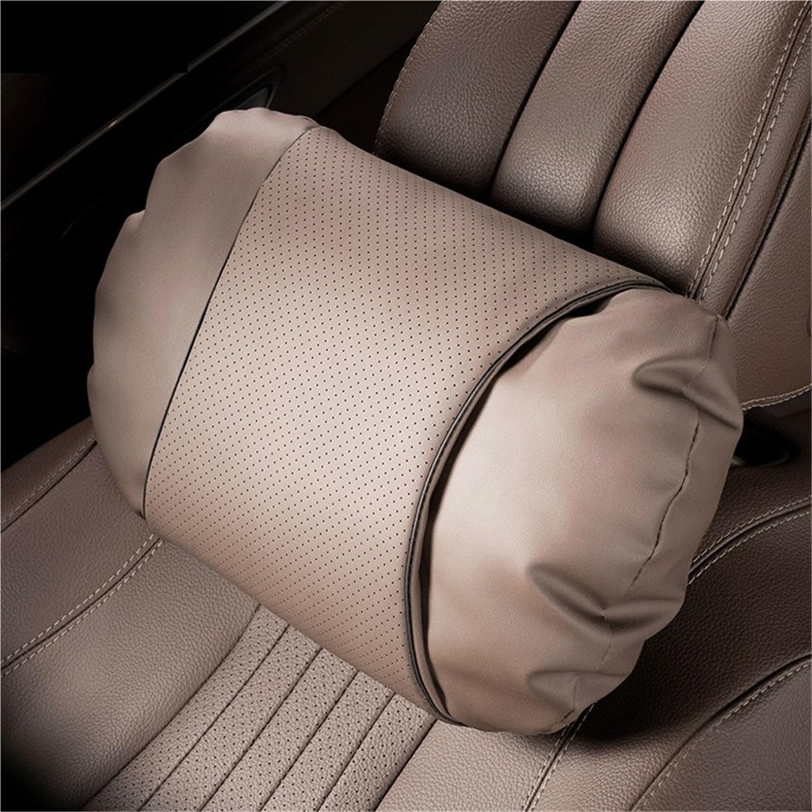 Para Maybach Clase S Asiento Coche Cojín Reposacabezas Almohada Cuello Para Coche Car Pillow(Light coffee)