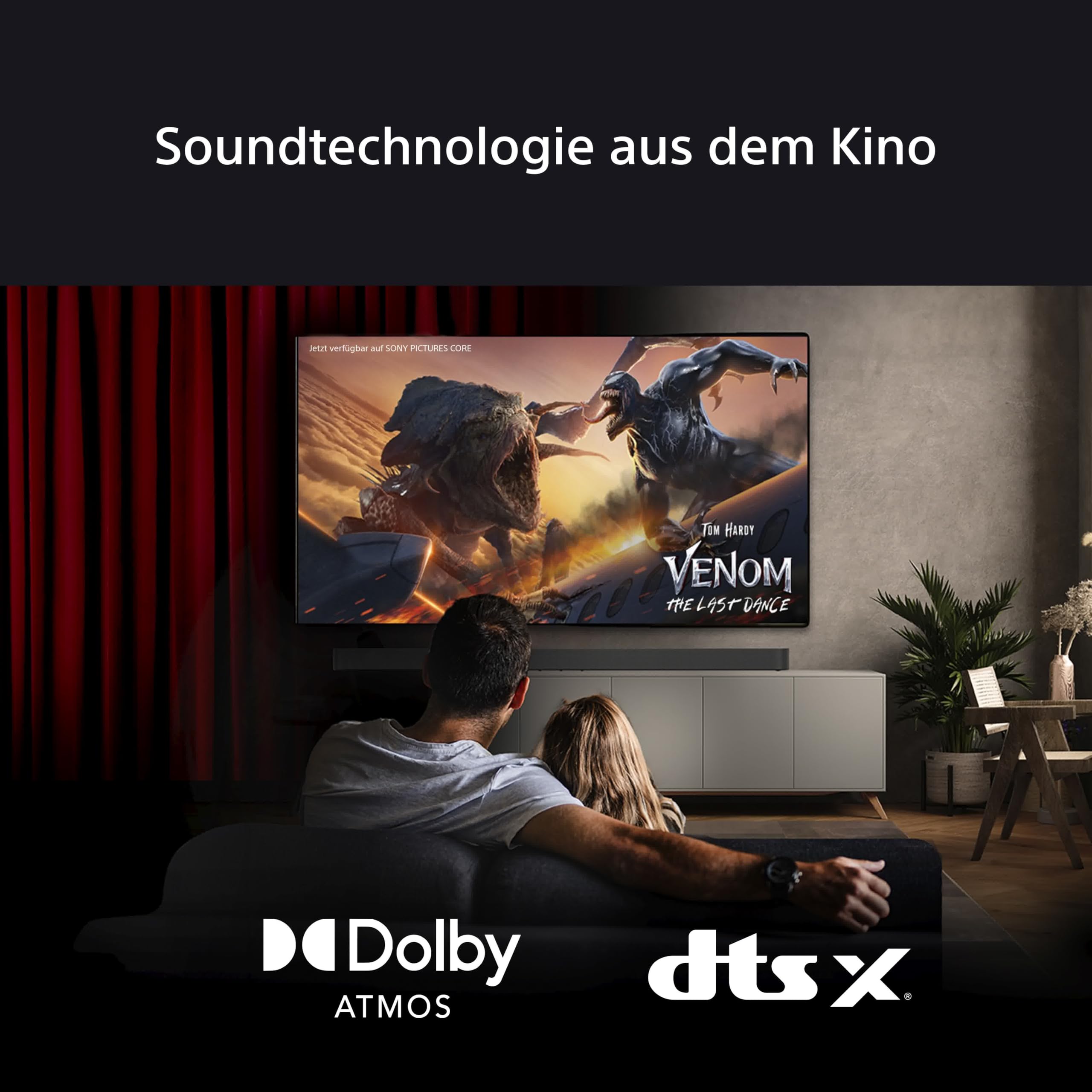 Sony BRAVIA Theatre Bar 6 mit Subwoofer (3.1.2-Kanal-Surround Sound, Up-Firing-Lautsprecher, Dolby Atmos, DTS:X, AI Voice Zoom 3 über BRAVIA TV, DSEE für Musik) Schwarz