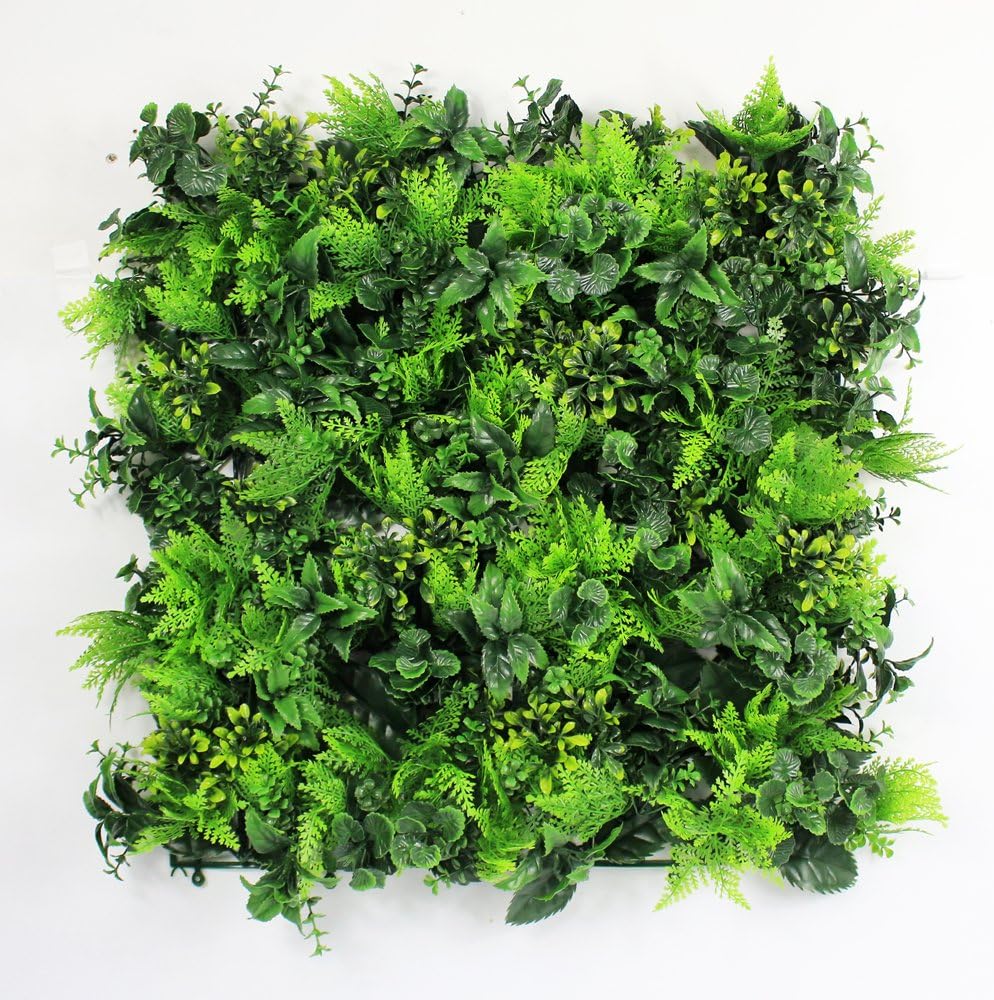 artificial topiary hedges panels, plastic faux shrubs fence mat, greenery wall backdrop decor, garden privacy screen fence, pack of 6pcs 20"x20" 6 topiary panels