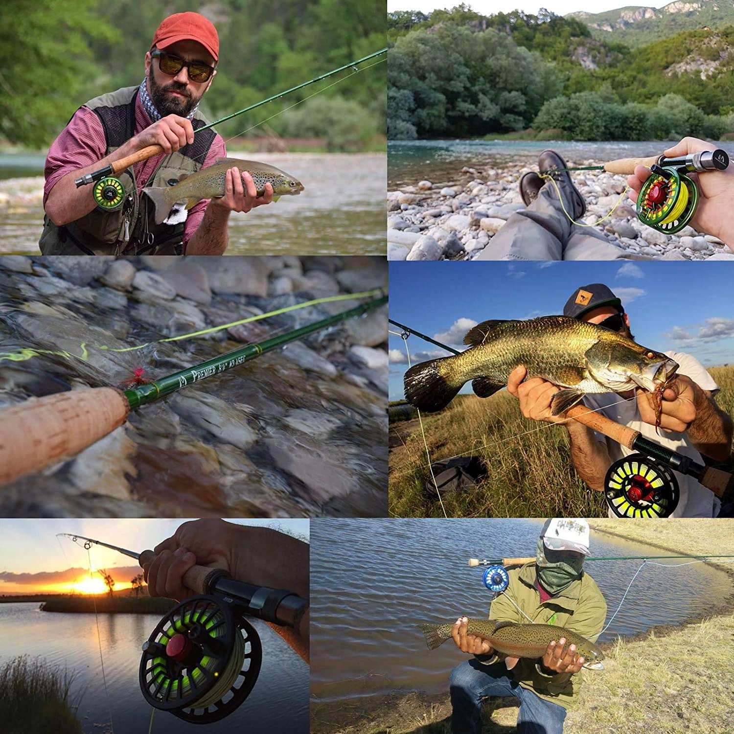 Caña De Pesca Maxcatch De Mosca Im8 De Carbono 3-12 Wt Con A Serie Premier | Envío Gratis