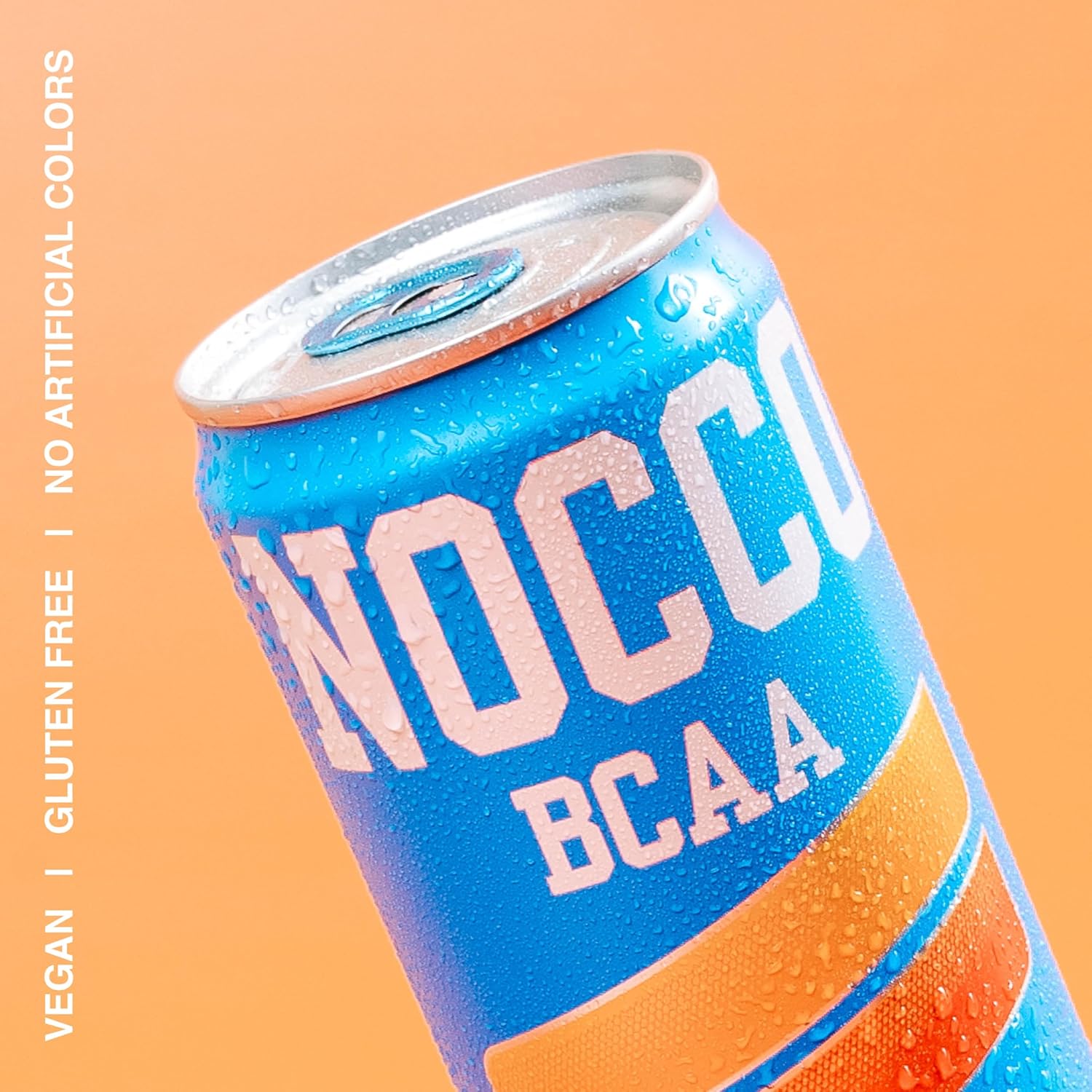 NOCCO Zero Sugar Energy Drink, Blood Orange - 12 Fl Oz (Pack of 12) - 180mg Caffeine, Sugar Free, BCAAs - Branched Chain Amino Acids, Carbonated & Low Cal, B Vitamins, Grab & Go Performance Beverage