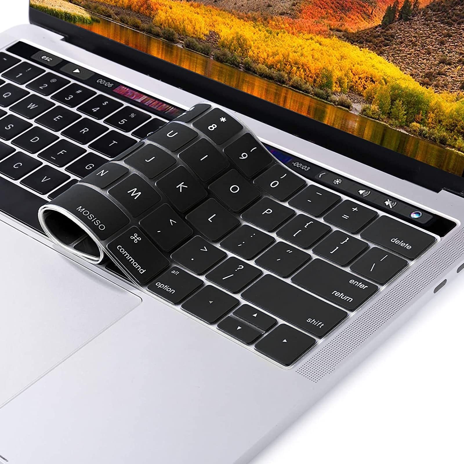 LENTION Adesivo Poggiapolsi Per MacBook Pro 15" (2016-2019 A1707/A1990) – Argento