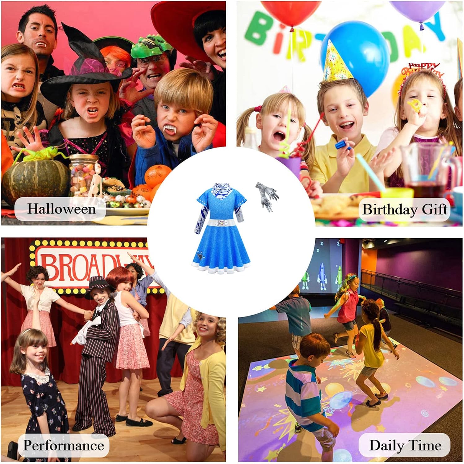 Miniatura 7 de Disfraz de alienígena de zombies para niñas disfraz de Halloween para cosplay con guantes