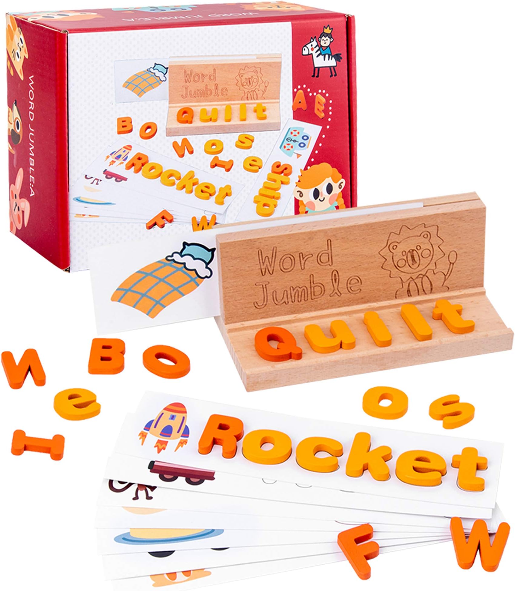 Educational Toys, Alphabet Flash Cards Spelling Learning Toys for Toddlers 3 4 5 Year Old Preschool ABC Matching Letter Flash Card Games for Kids 3-8 Years Old Boys Girls Gift