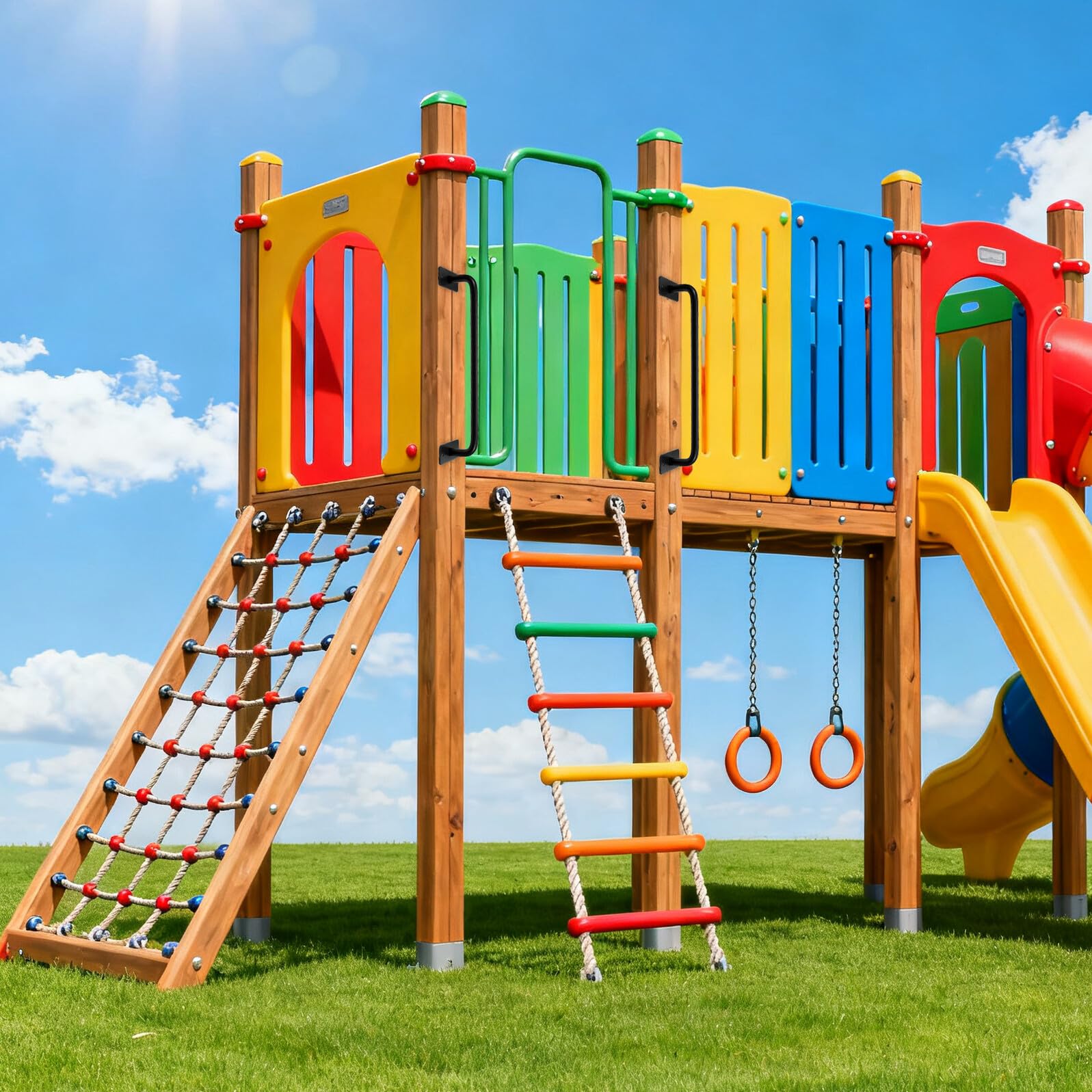 BESPORTBLE Maniglie di Sicurezza per Parco Giochi in Metallo Antiscivolo Resistenti alle Intemperie, Set da 2 per Arrampicata e Attrezzature da Gioco Outdoor