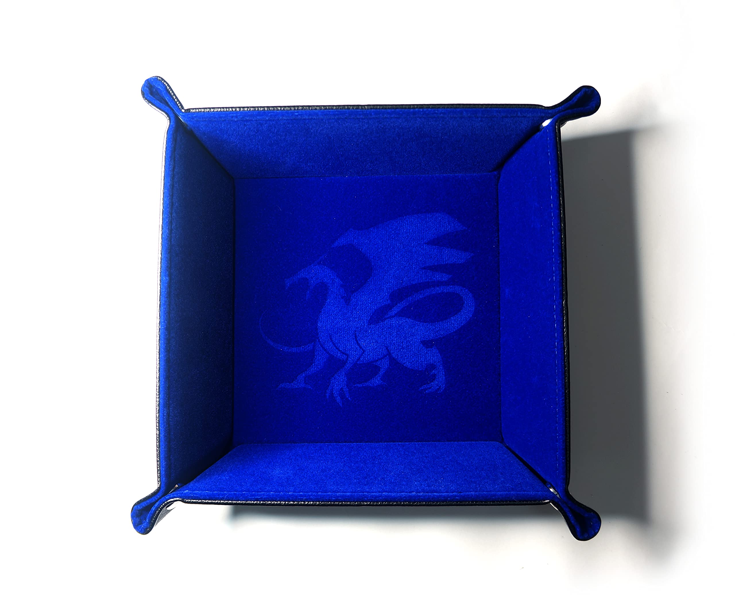 AKO DICE Tray - Blue Velvet Rolling Tray - for RPG, DND, and Other Games.