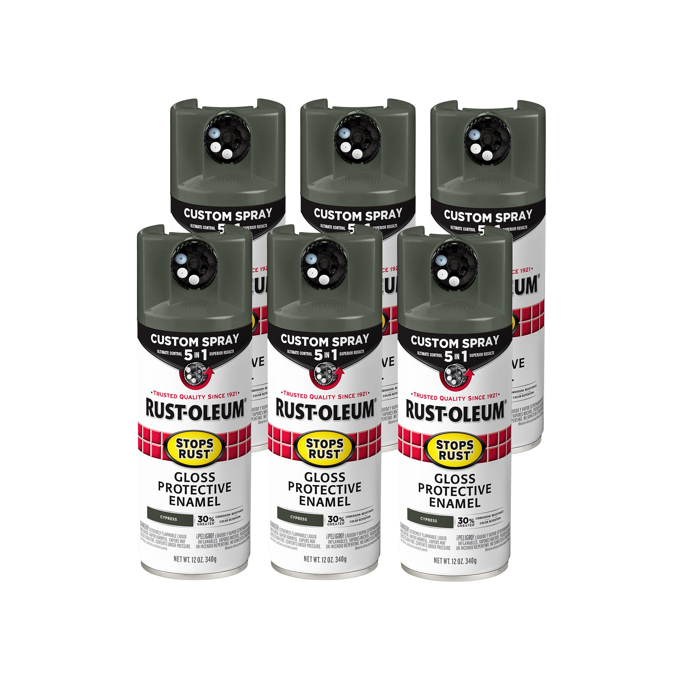 Rust-Oleum Stops Rust Custom 5-in-1 Spray Paint, Gloss Cypress
