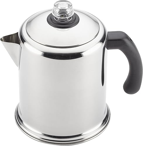 Miniatura 8 de Farberware 47053 - Percolador de café clásico de acero inoxidable Yosemite de 12 tazas cafetera de 12 tazas color plateado