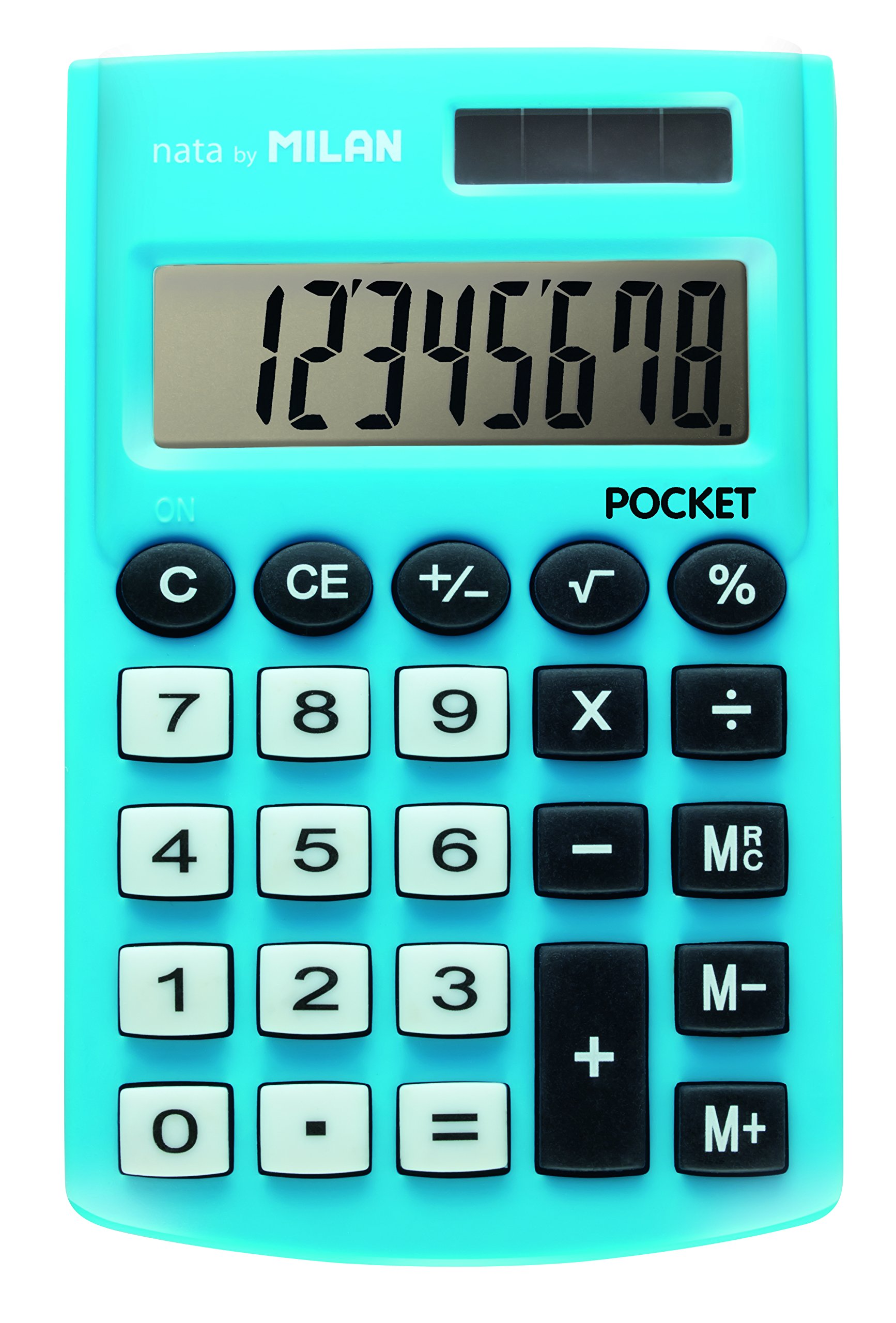 Milan 159912 - Pack de 12 calculadoras, 8 dígitos, multicolor