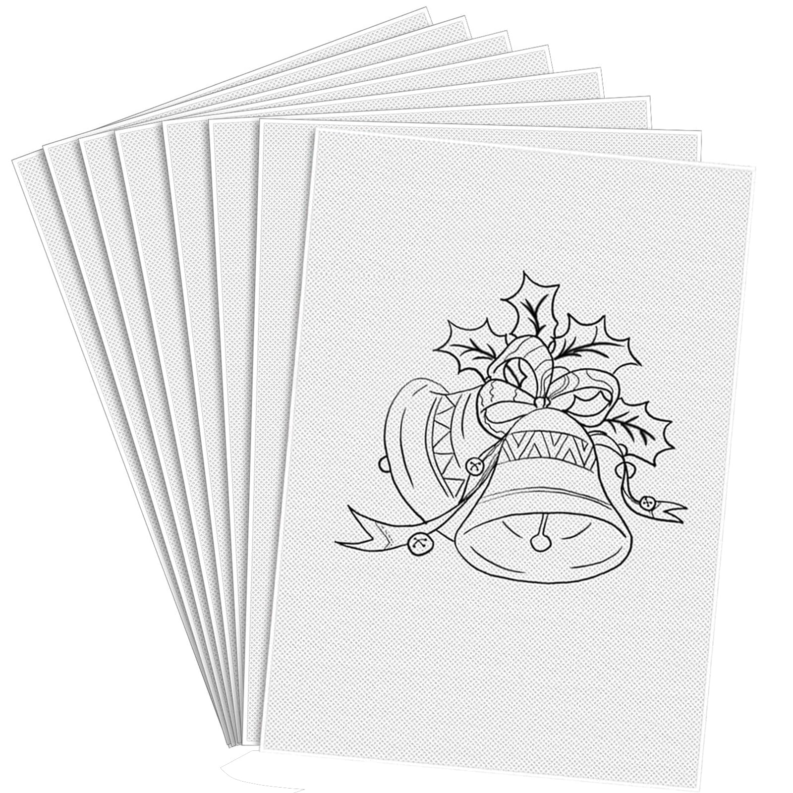 OFKPO 8PCS Fusible Interfacing Fabric, A4 Water Soluble Embroidery Stabilizer, for Sewing Craft(White)