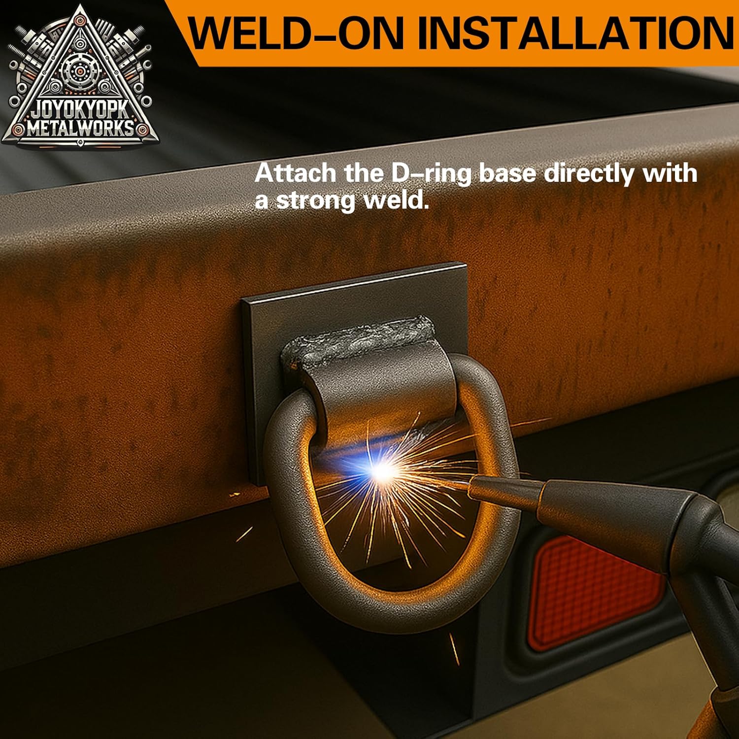 4 Pack Heavy Duty Weld On D-Ring for Trailer 1 Inch 47000 LBS. Stake Pocket D Rings Truck Tie Down Anchor, Black (1 inch)