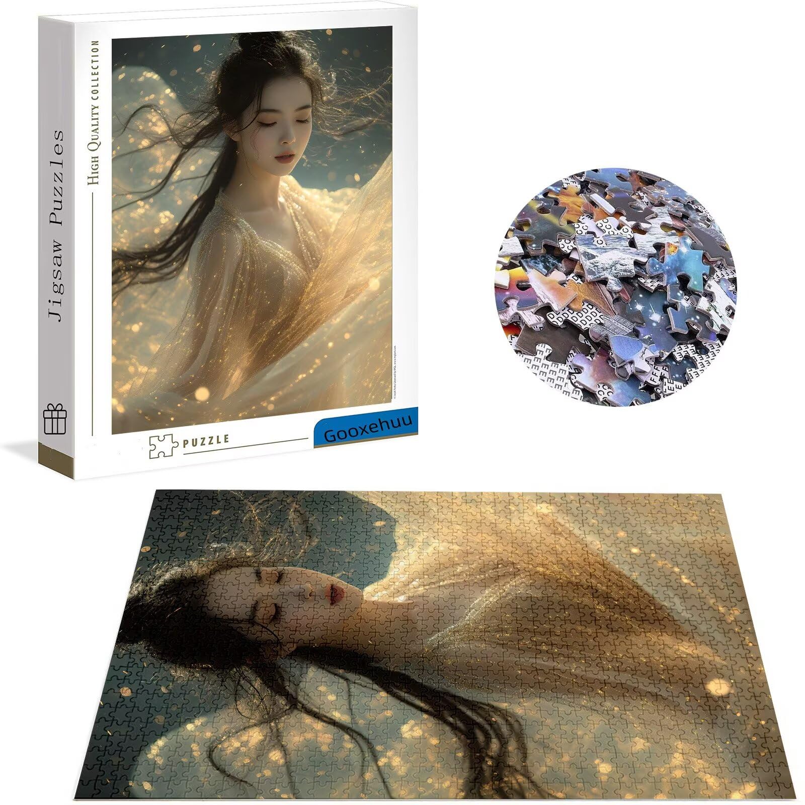 Puzzle 3000 elementów dla dorosłych 3000 elementów, gwiaździste niebo, gry edukacyjne, drewniane puzzle dla kobiet, prezenty dla nastoletnich chłopców w wieku 14-16 lat, 122 x 81 cm g-977