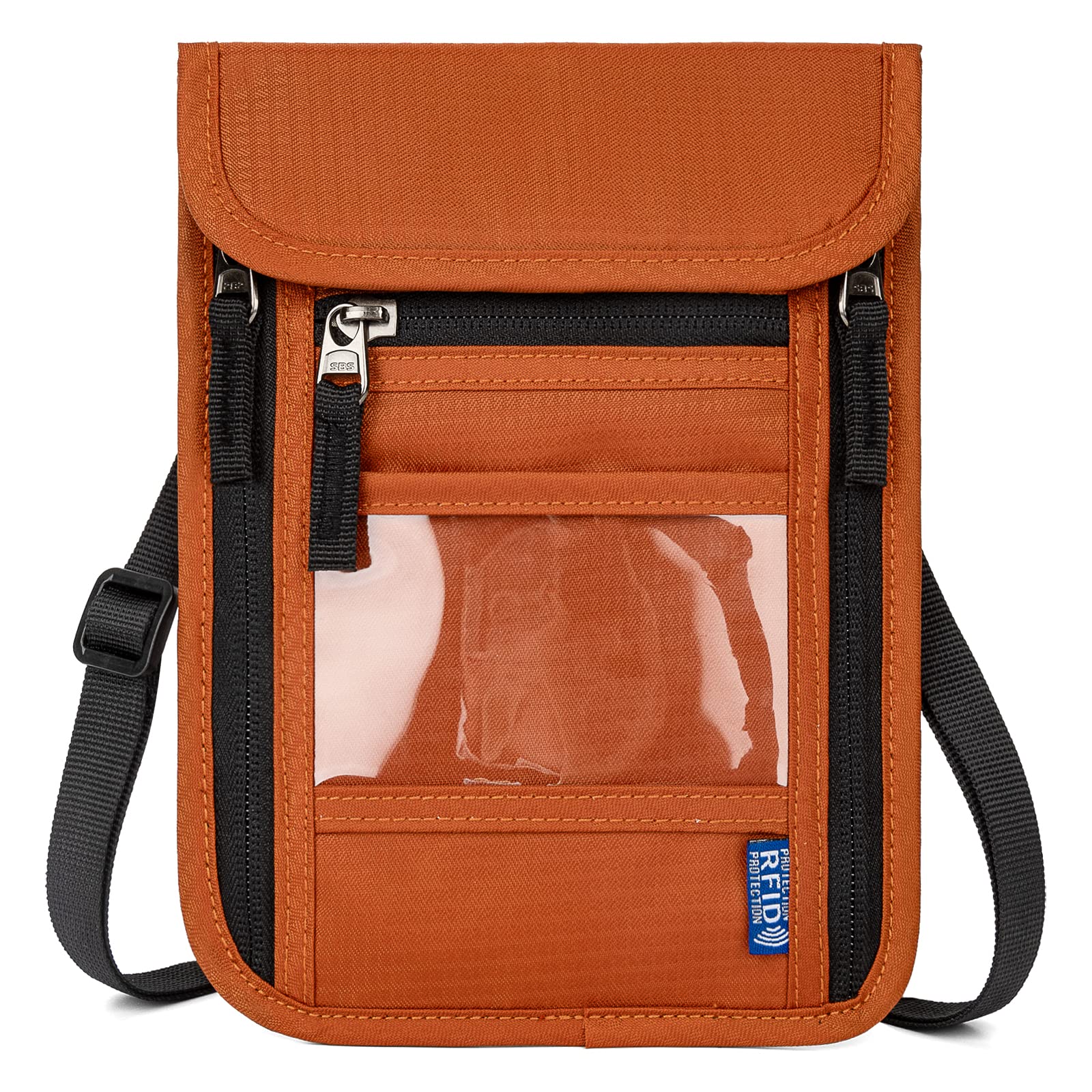 Portadocumenti da collo, borsa da viaggio, porta cellulare