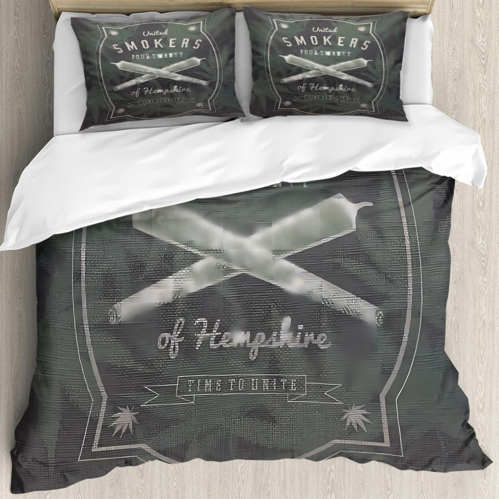 Housse de couette hypoallergénique 228x264 cm à motif rétro pour lit king size