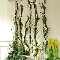 78.9" Bendable Artificial Moss Tree Branches - Thick 2.4" Trunk, Realistic Leaves & Vines for Halloween Forest, Wedding, Outdoor Decor