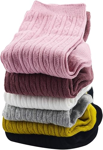 Miniatura 5 de Bestjybt 6 pares de calcetines altos hasta la rodilla para niñas pequeñas y niñas