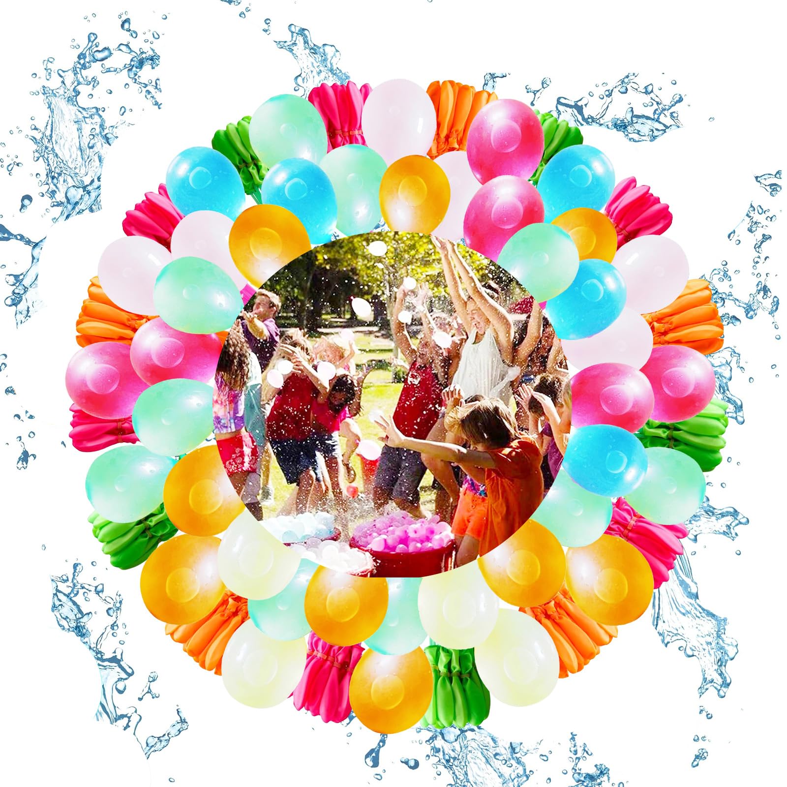 Rapid-Fill Self-Sealing Water Balloons Easy to Fill Use,Rapid-tying sealing