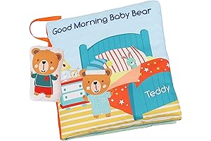 bebe mondo Teddy Bear Baby Book Toys Soft Cloth Crinkle Books for...