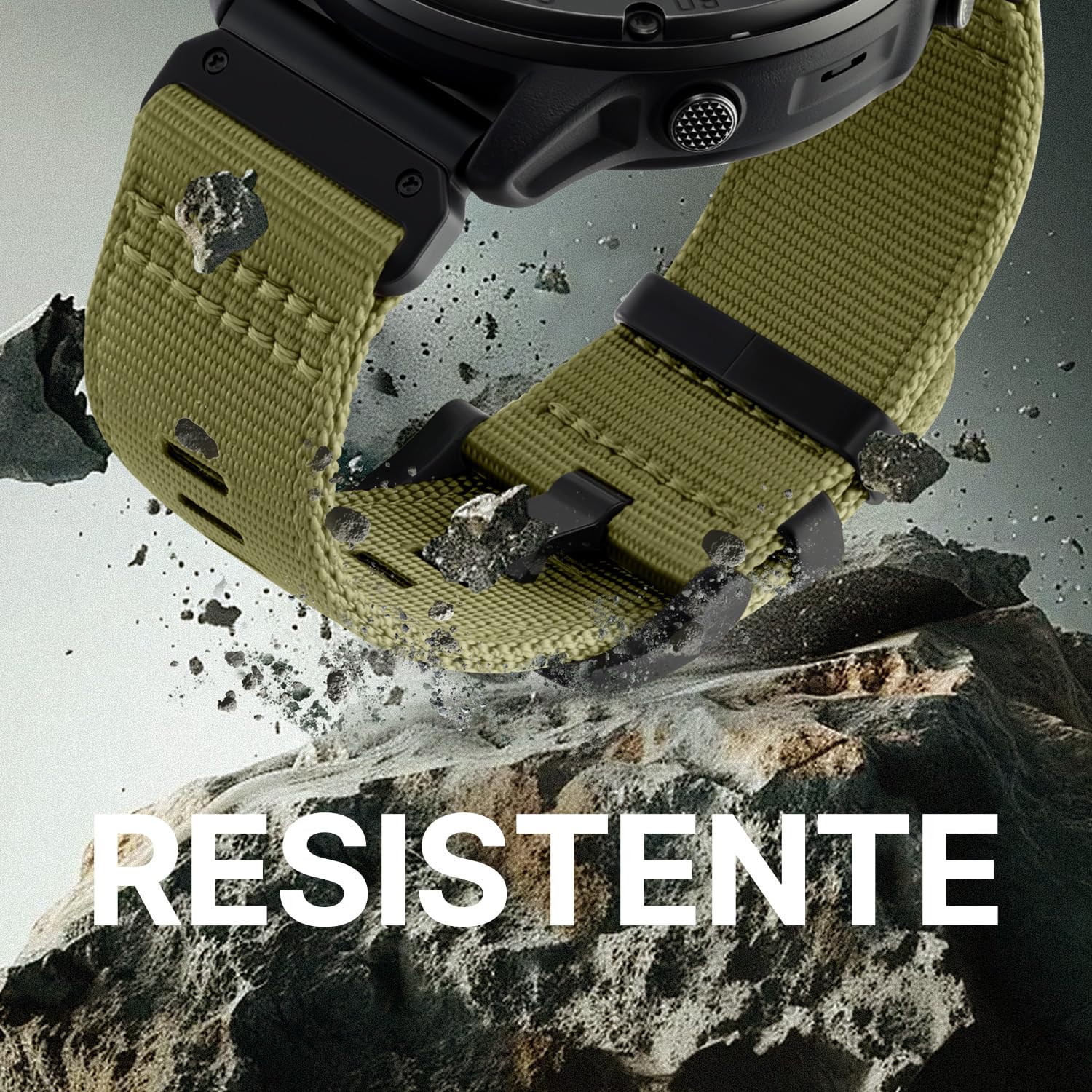 Bandletic 26mm Cinturino Compatibile con Garmin Fenix 6X Pro/6X/Fenix 8 51mm/Fenix 7X/7X Pro/5X, QuickFit Nylon Militare Durevole Sport Cinturino per Instinct 2X Solar/Fenix 3/HR/Epix Pro 51mm