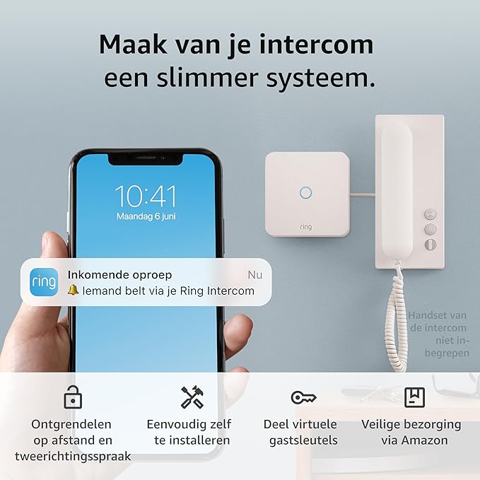 Ring Intercom van Amazon - Slim Intercomsysteem met Ontgrendeling op Afstand
