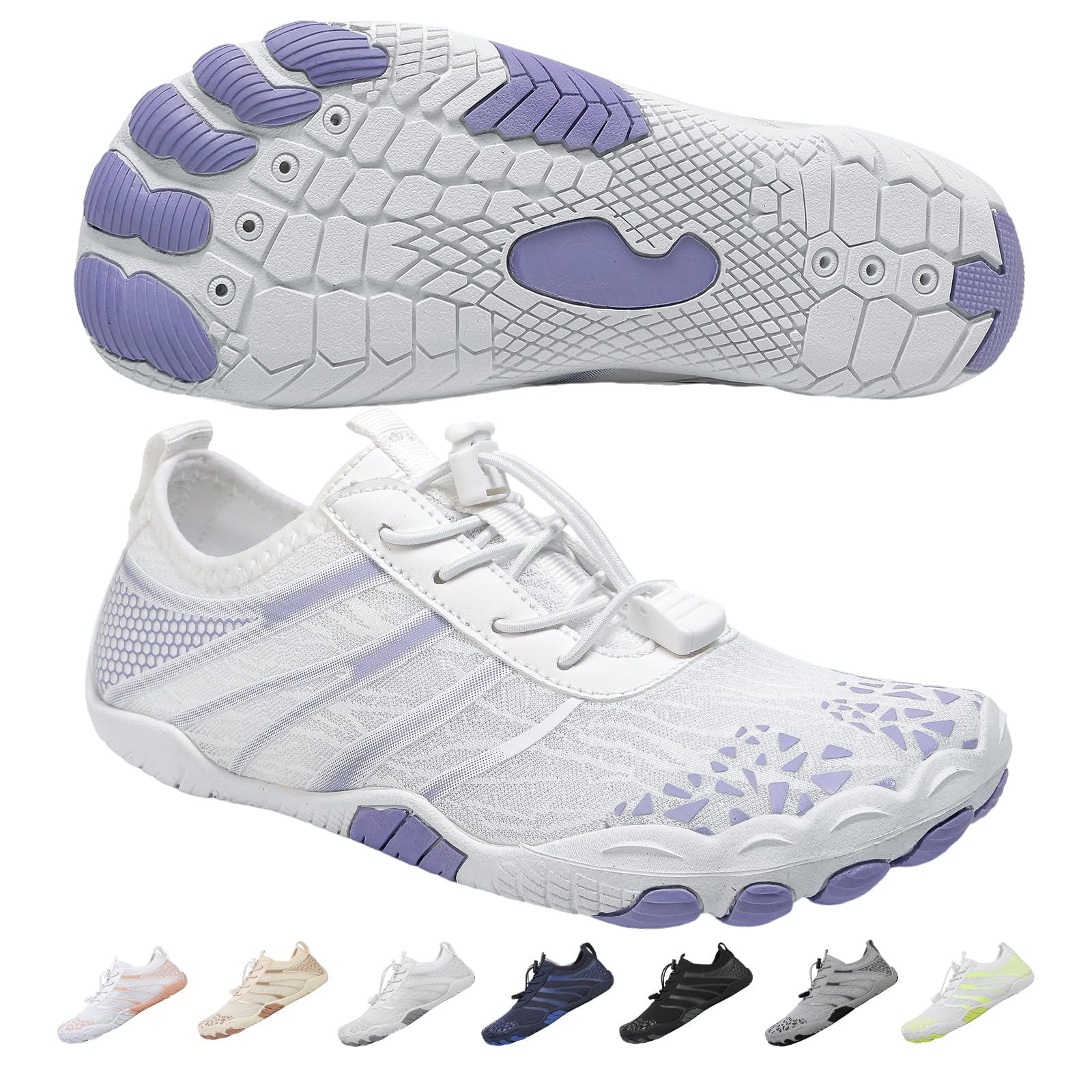 SIOSNETA Hike Barefoot Shoes for Women Men, Breathable Non-Slip Athletic Footwear, Wide Toe Water Shoes for Hiking, Non-Slip Neuropathy Shoes for Women Men, Grounded Comfort wear