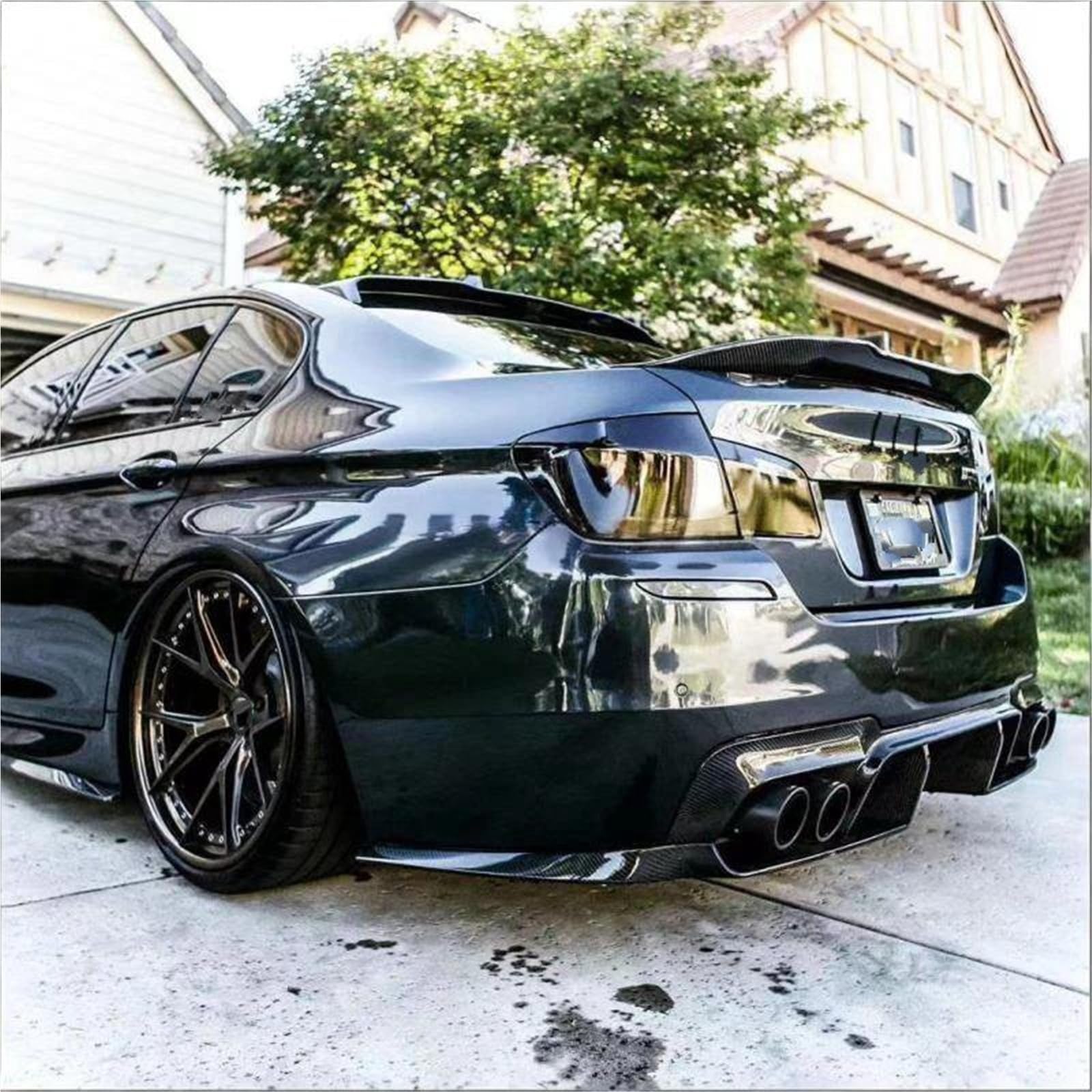 Dla B&MW Seria 5 F10 F18 M5 Sedan 2009-2017 Lotka Tylny Skrzydło Na Klapie Spoiler Bagażnika Akcesoria Zewnętrzne Spojler Tylny Trunk Wing(Real carbon fiber)