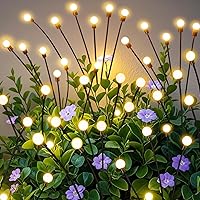 Vista 9 de Luces solares de jardín al aire libre, paquete de 4, 32 LED, luz oscilante impermeable, luces solares al aire libre para jardín, camino, patio