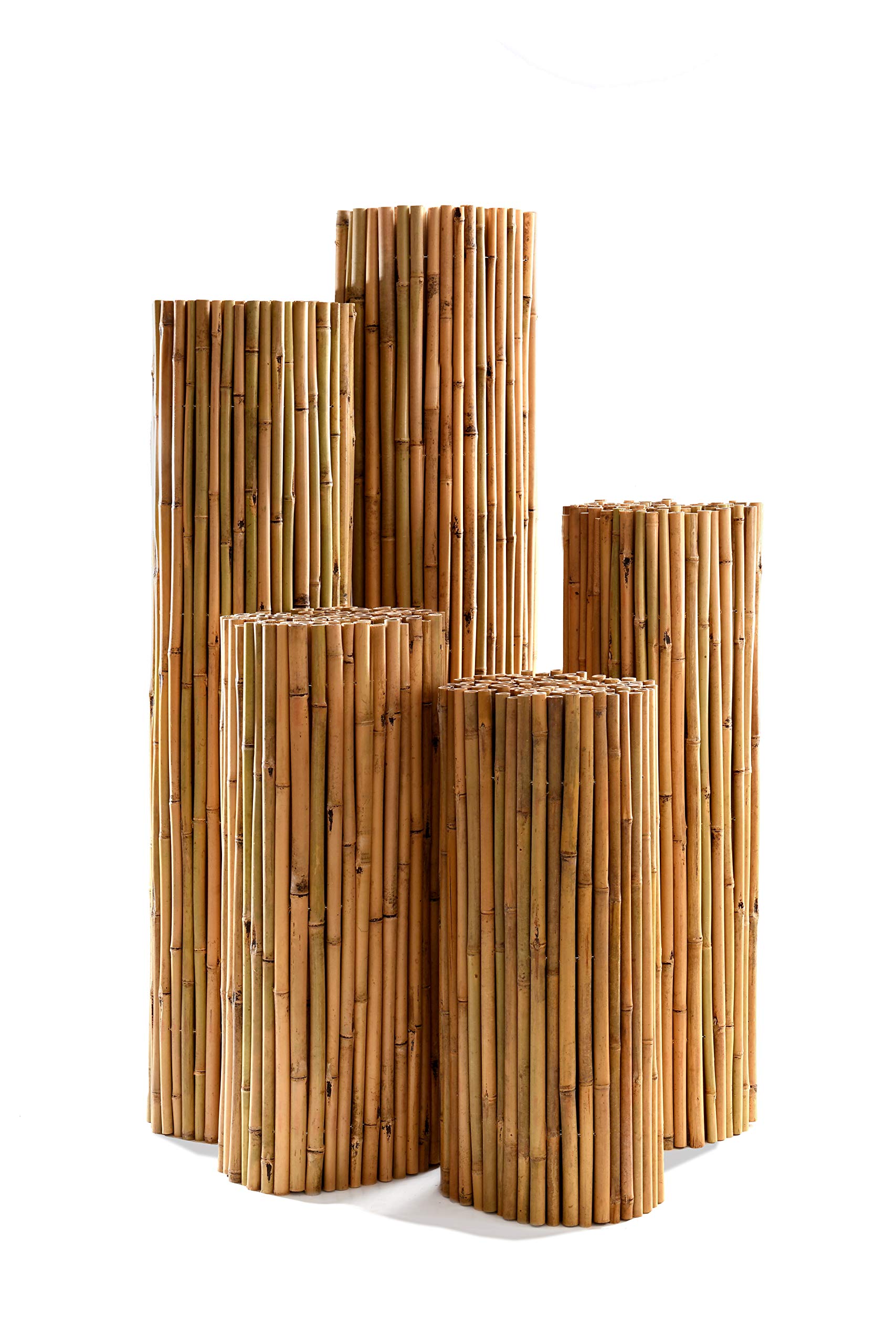 Nature Lounge, recinzione in bambù a rotelle, 120 x 300 cm