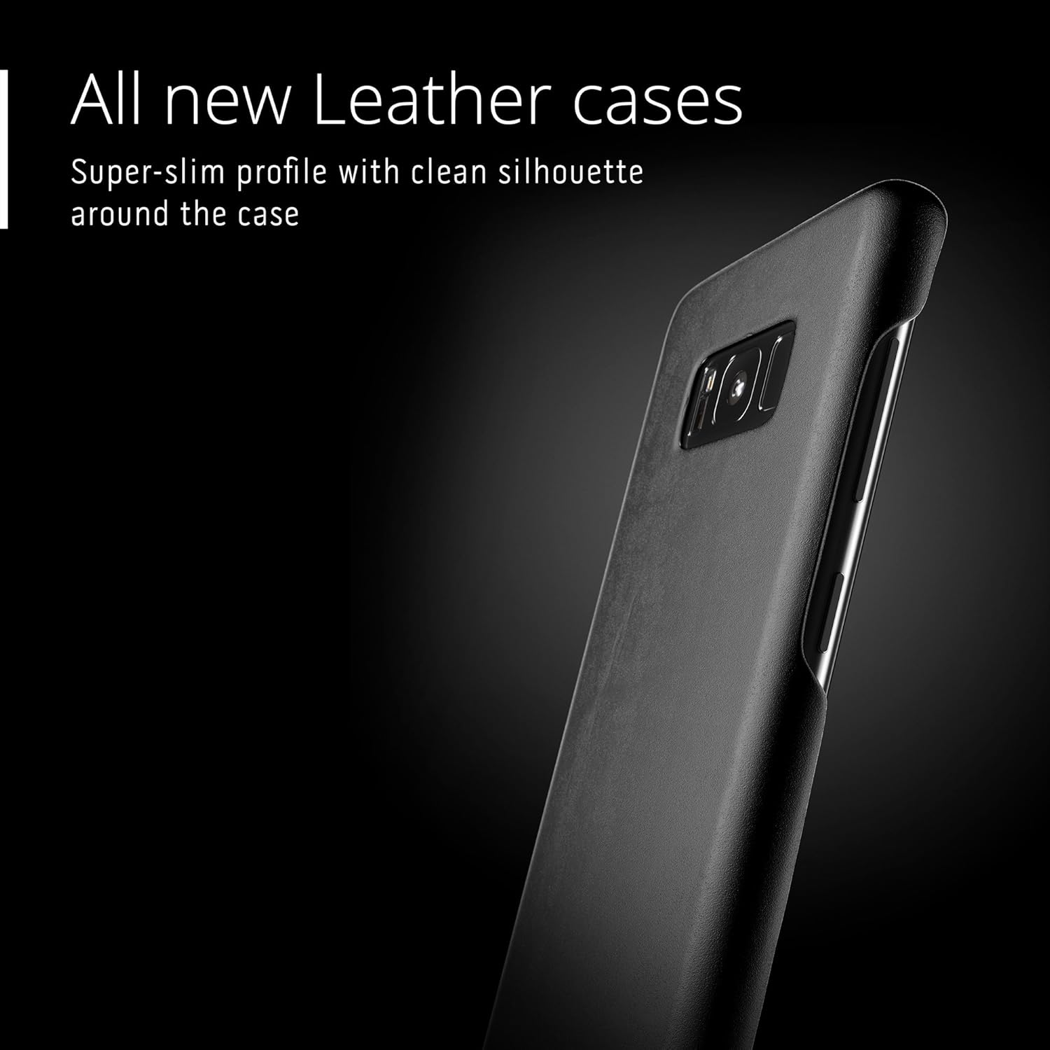 Mujjo Full Leather Case for Samsung Galaxy S8 Plus | Premium Genuine Leather, Natural Aging Effect | Slim, Leather Wrapped, Wireless Charging (Black)