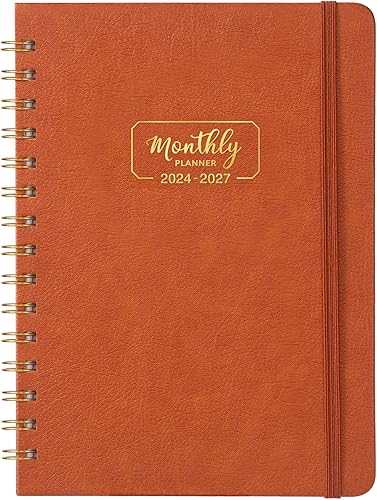 Agenda mensual 2024-2026 Agenda mensual de 3 años de enero de 2024 a diciembre de 2026, agenda mensual de 6.4 x 8.5 pulgadas con pestañas, agenda