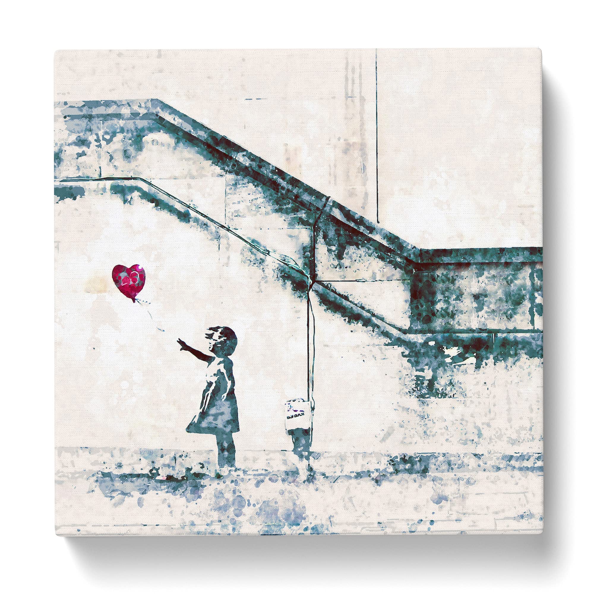 There is Always Hope Girl with Red Balloon by Banksy Canvas Print, Mixed, 35L x 35W cm - Image 3
