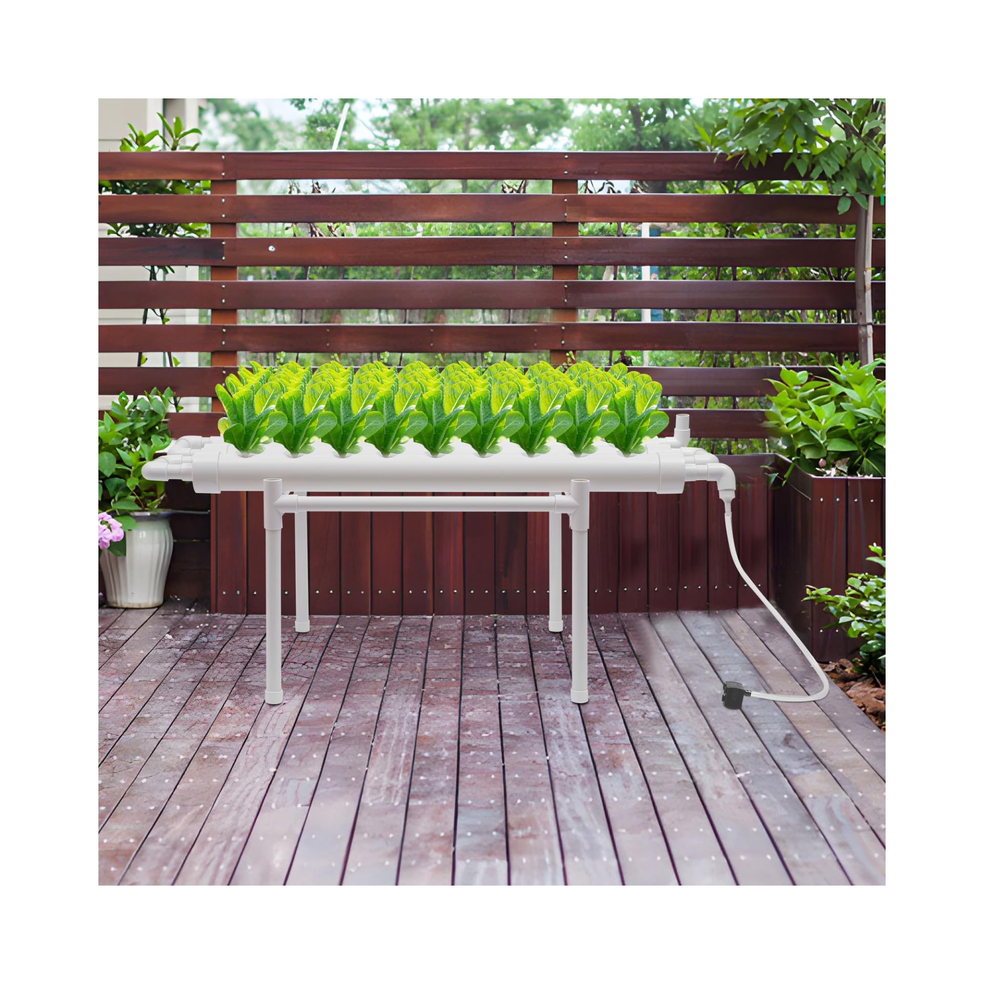 Sistema di coltivazione idroponico a 36 punti di impianto, PVC-U, sistema di irrigazione idroponico con pompa dell'acqua, kit per la crescita delle piante senza terra, per erbe, verdura, frutta