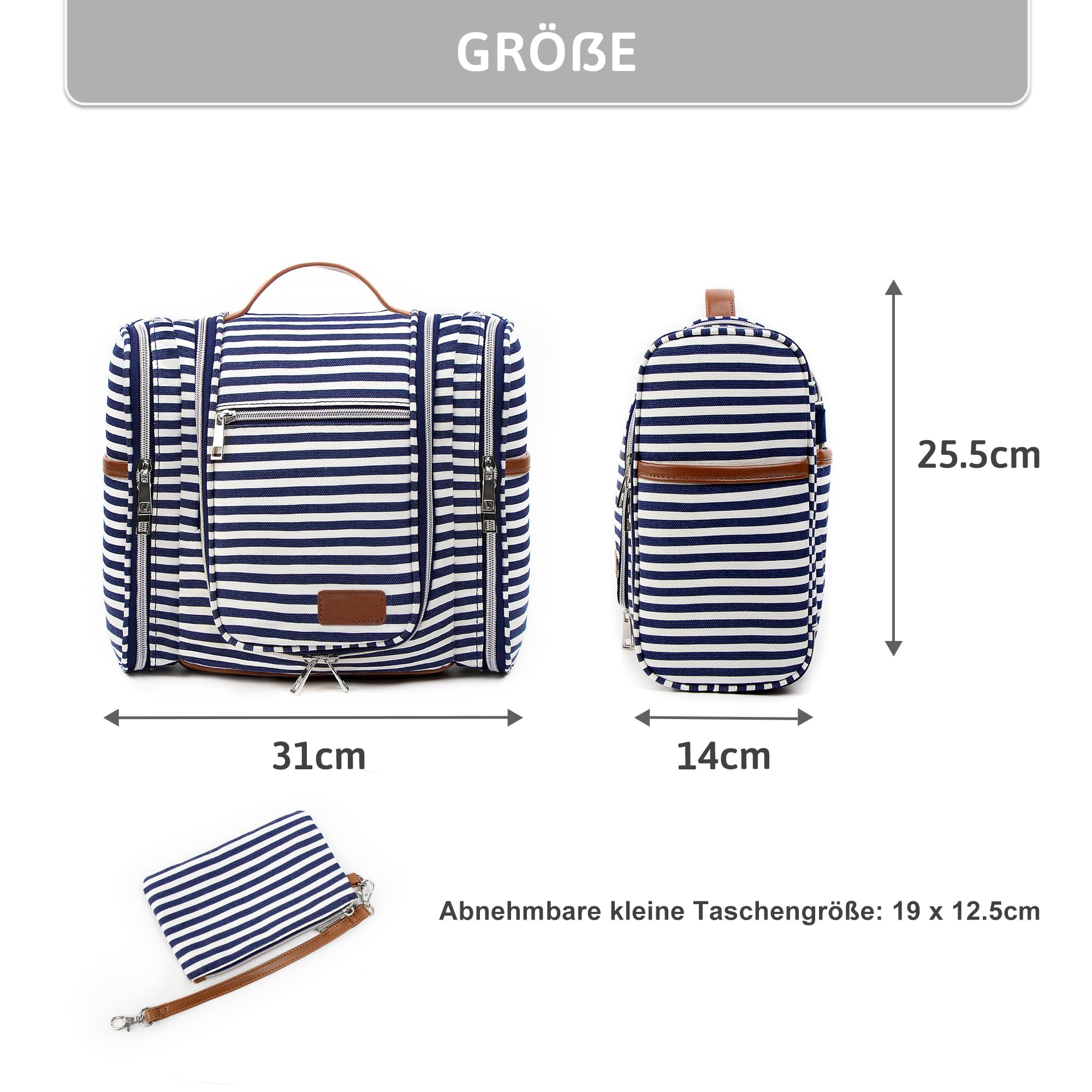 Neceser para Colgar para Hombres y Mujeres Bolsa de Maquillaje Impermeable para el baño Ducha champú Organizador Neceser con Gancho para Colgar | Bolsa de lavado, organizador de maquillaje con gancho y asa, bolsa impermeable para mujer, viaje