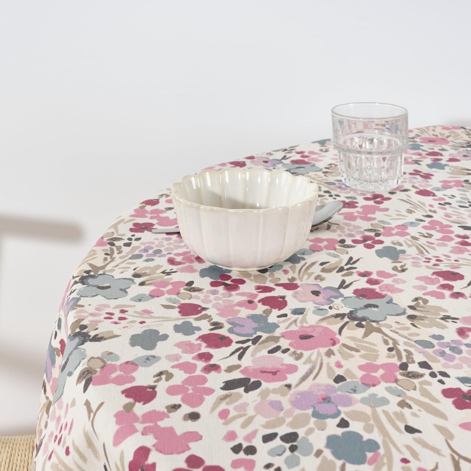 BELUM | Round Tablecloth Diameter 100 Resinated Stain Resistant 0120-52, Tablecloth Cotton Fabric
