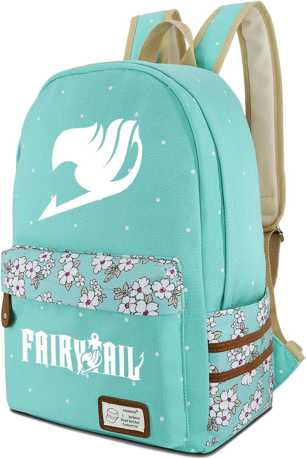 Anime Fairy Tail Luminous Canvas Backpack Polka Dots School Bag