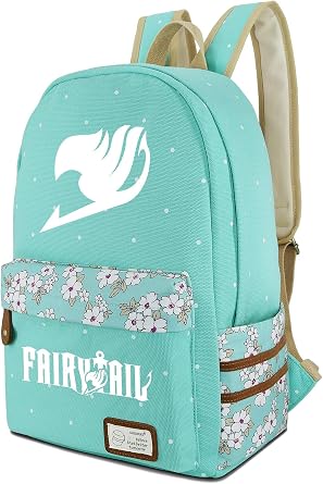 Roffatide Anime Fairy Tail Luminous Canvas Backpack Polka Dots School Bag