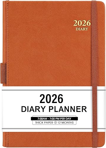 2026 Appointment Book & Planner - January 2026 - December 2026, Daily Hourly Planner, 5.75" X 8.25", 60-Minute Interval, Faux Soft Leather Cover,