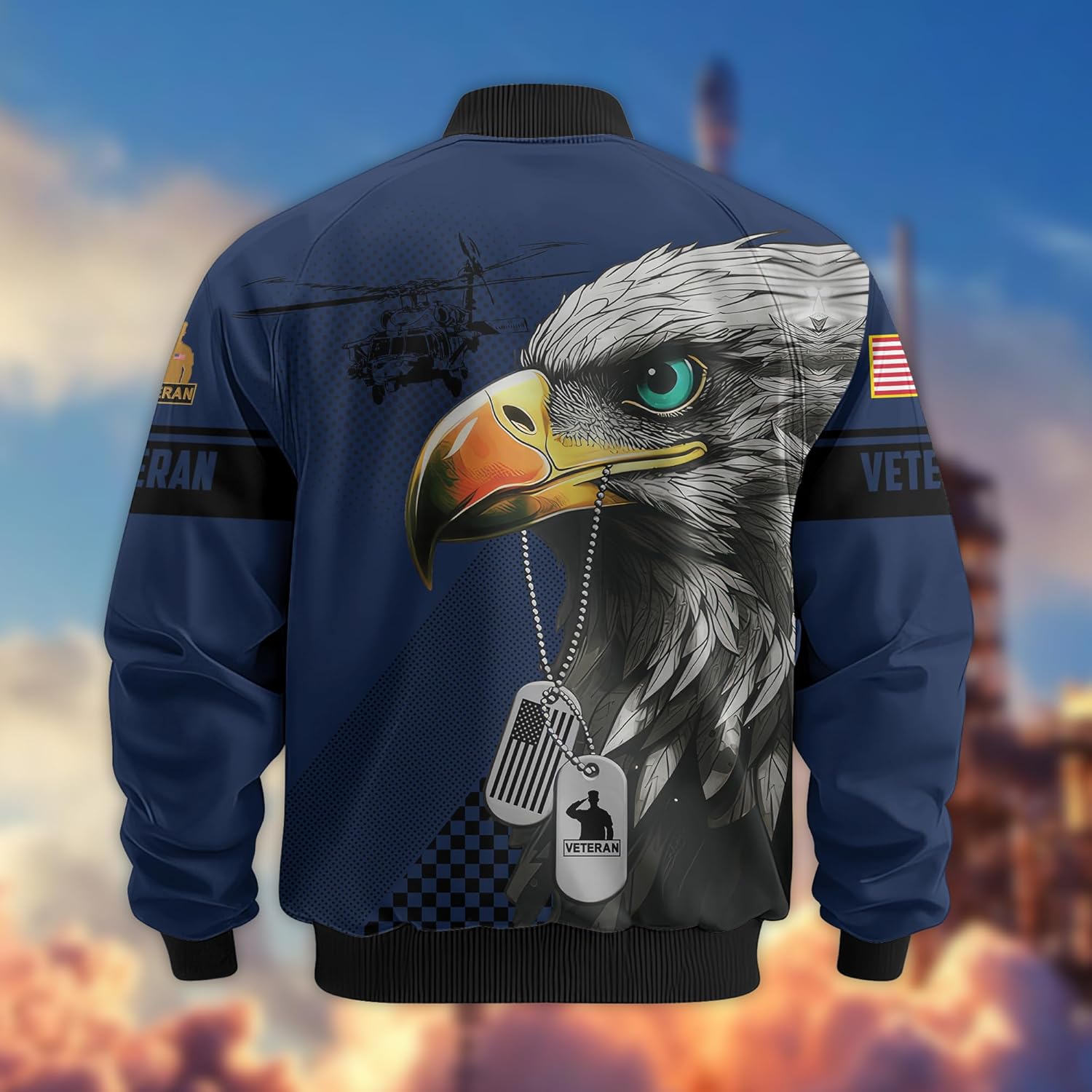 Proudly Served Veterans Varsity Jacket, Military Bomber Jacket Patriotic Style – Perfect Veteran Gift, Ideal for Veterans Day
