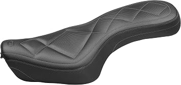 Mustang Motorcycle - 04-21 Harley Sportster Super Tripper 1PC Seat Carbon- Black